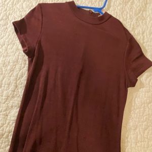 Forever 21 burgundy mini fitted dress
